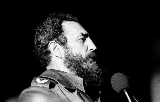 Fidel Castro speaking in Havana, 1978