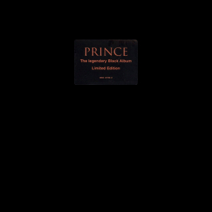 Album cover to The Black Album, by Prince.