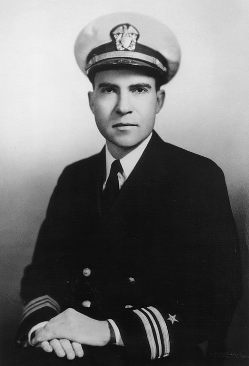 Lieutenant Commander Richard Nixon, 1945 while serving in World War II