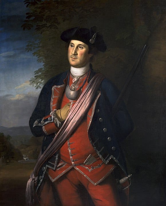 The earliest authenticated portrait of George Washington shows him wearing his colonel's uniform of the Virginia Regiment from the French and Indian War. The portrait was painted about 12 years after Washington's service in that war, and several years before he would reenter military service in the American Revolution. Oil on canvas.
