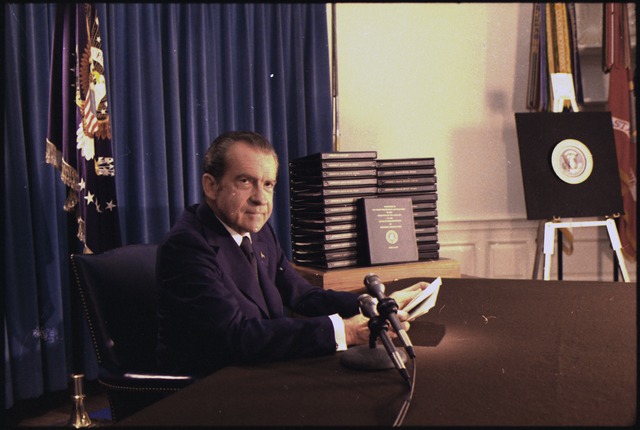 Pictured: Richard M. Nixon. Subject: Press Conferences.