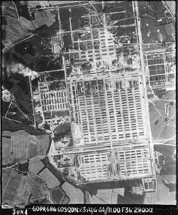 Auschwitz aerial view RAF reconnaissance picture 1944