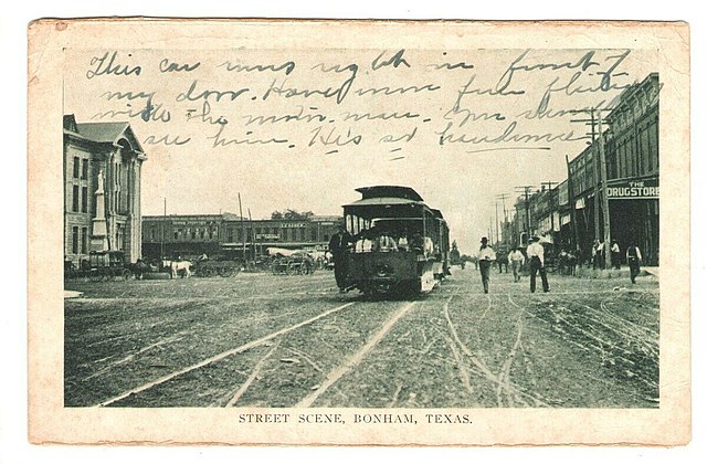 Bonham, Texas real photo postcard postmarked May 16, 1919
