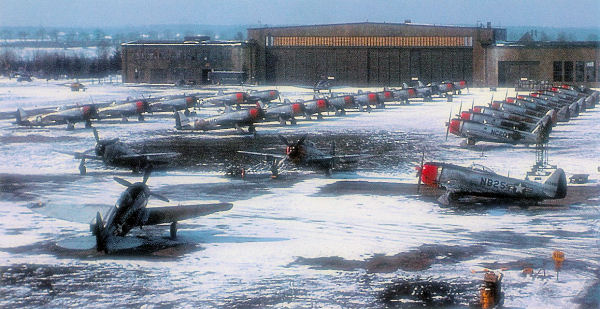 F-47s of the 526th Fighter Squadron - 86th Fighter Wing - Neubiberg Air Base Germany. 1949.