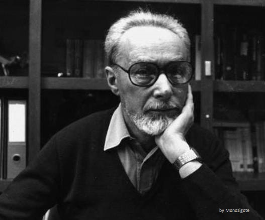 Jewish Italian writer Primo Levi (1919–1987) in his later years, my photoalbum 1983.