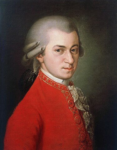 A posthumous portrait of Wolfgang Amadeus Mozart.