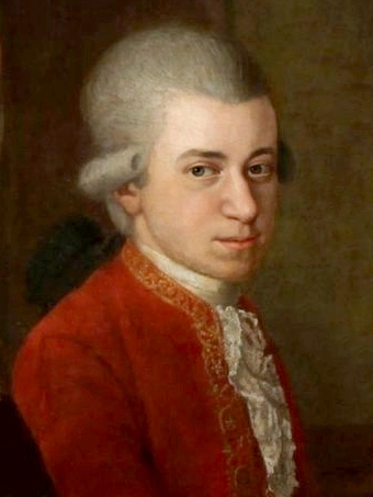 "Della Croce Mozart", manipulated image of authentic portrait, 1780-1781