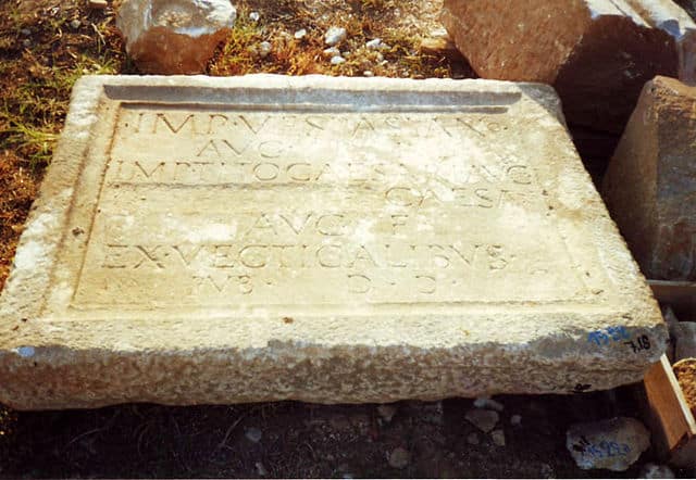 A memorial slab dedicated to Domitian. Credit: Juliana Bastos Marques - Own work, CC BY-SA 3,0