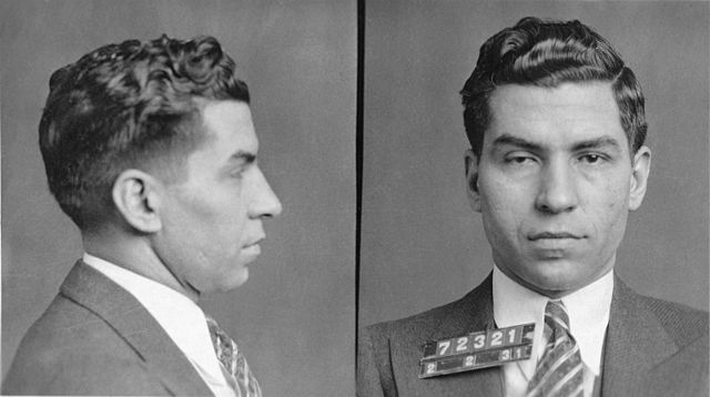 Mugshot of Italian-American mobster Charles Luciano