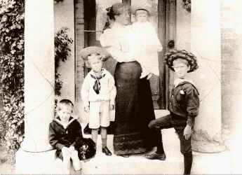 Sarah Lawrence and her children.